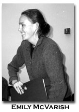 black and white photo of Emily McVarish 