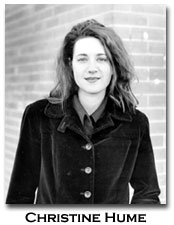 black and white photo of Christine Hume