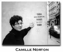 black and white photograph of Camille Norton