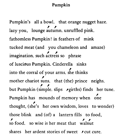 Image of Pumpkin poem by J Quinn