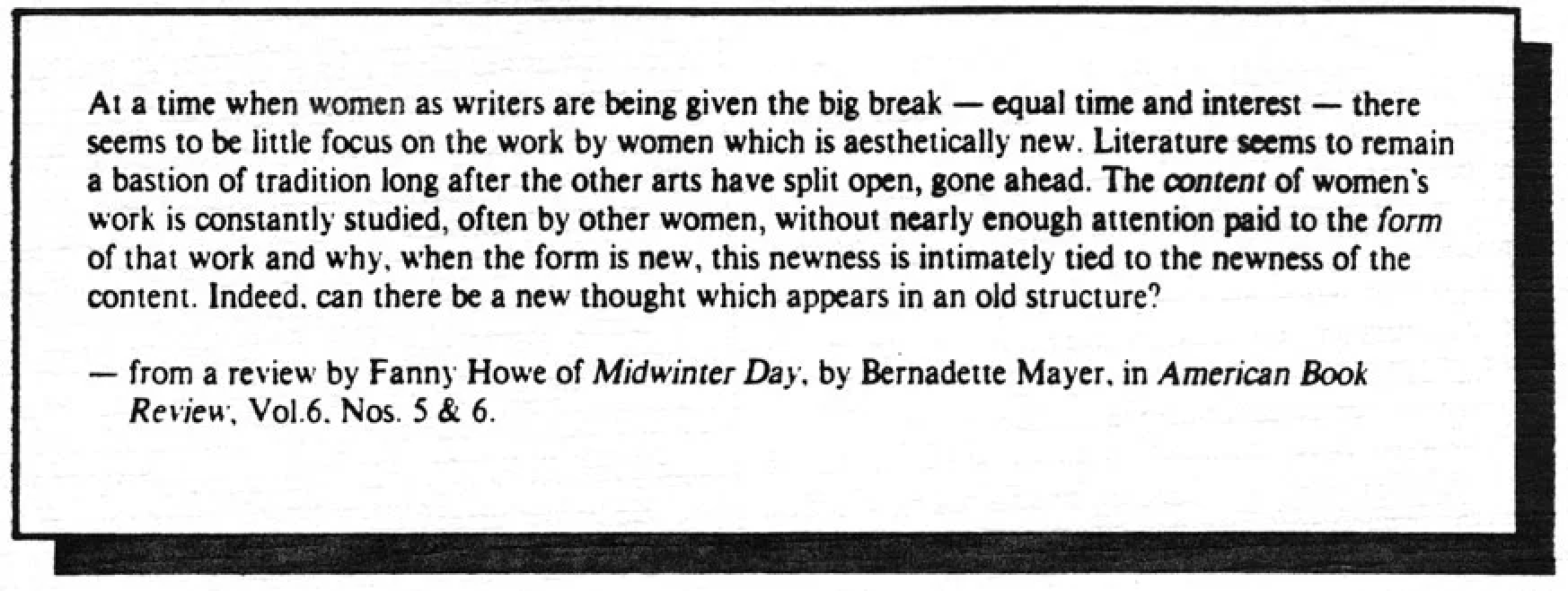 Bernadette Mayer